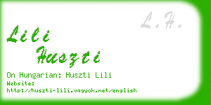 lili huszti business card